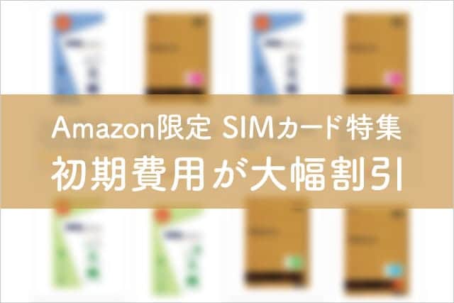 Amazon限定SIMカード特集　初期費用が大幅割引