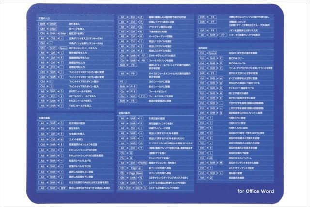 脱初心者 Excelショートカットキーがプリントされたマウスパッド Wordもあるよ スーログ