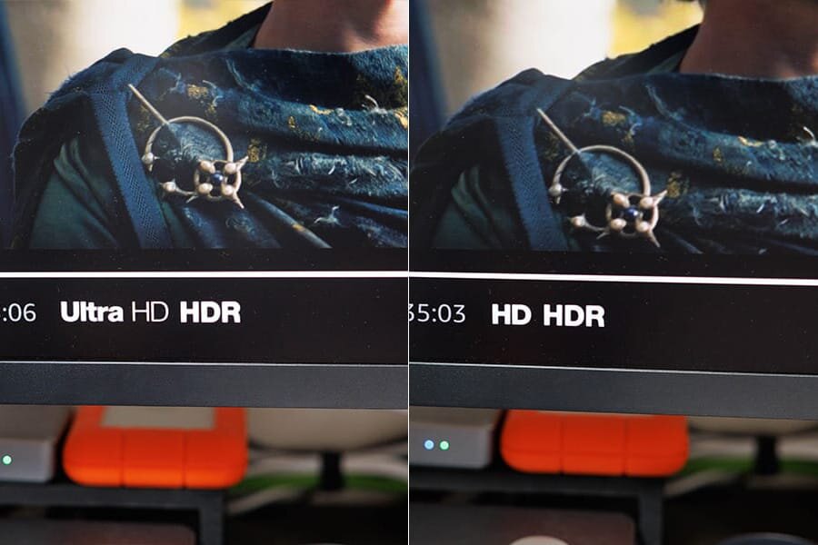 Ultra HDとHD 画質の比較