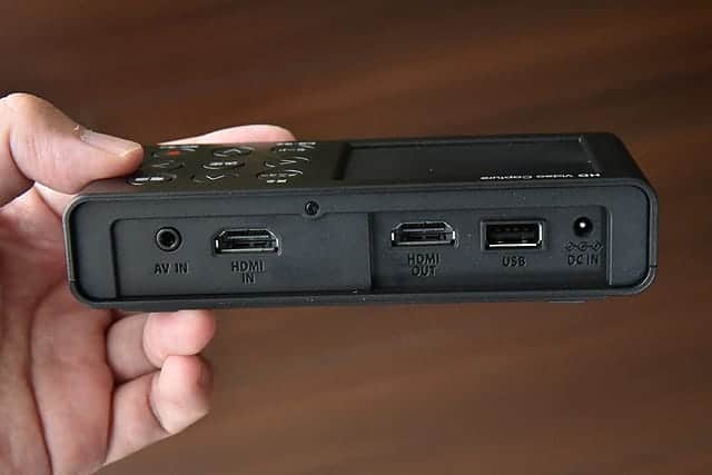 HDMIゲームキャプチャの背面