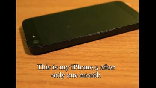 iPhone 5に傷がついたので思い切ってヤスリで削ってみたという動画