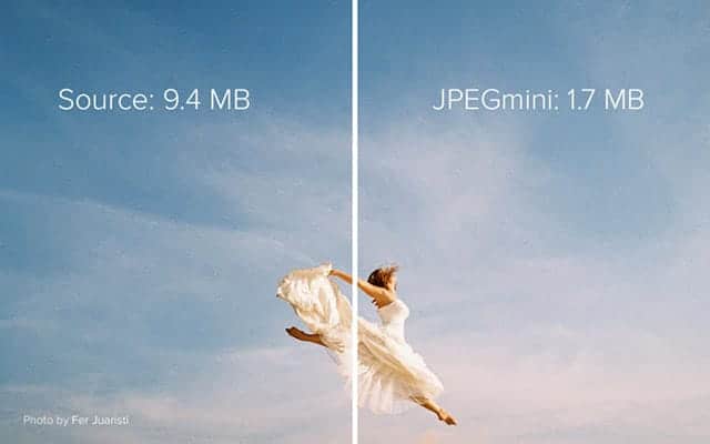 JPEGmini公式の宣伝画像