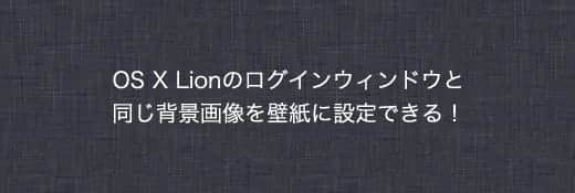 シンプルでいい感じのlionログイン時の背景画像を壁紙に設定する スーログ