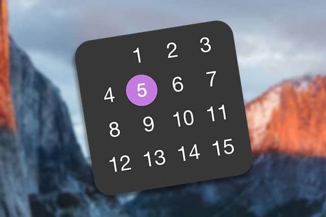 超シンプルなMac用メニューバー常駐カレンダー Quick View Calendar