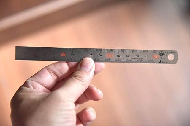 シンワ測定の直尺ステンレス15cm