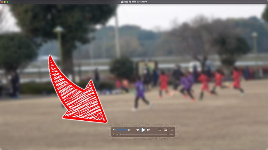 QuickTime Playerの再生コントローラー