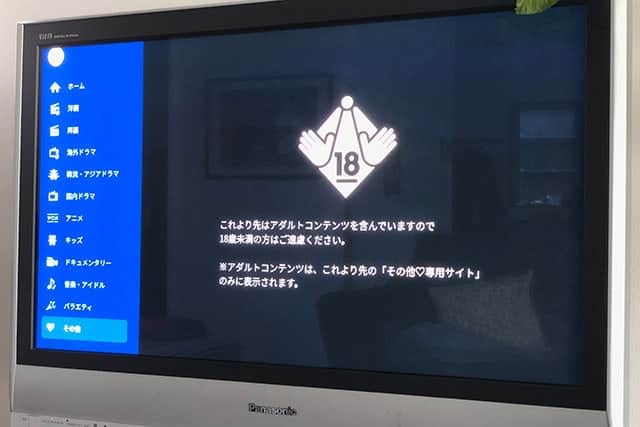 テレビでは視聴可能