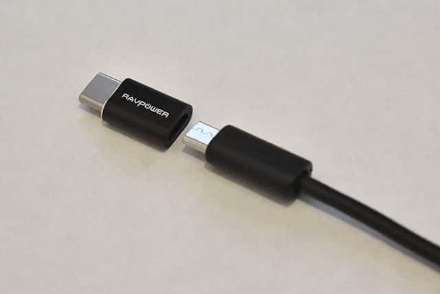 Micro USB to USB-C 変換