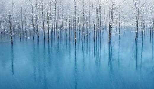 日本の写真家が撮影したOS X Mountain Lionの壁紙「青い池」場所とダウンロード