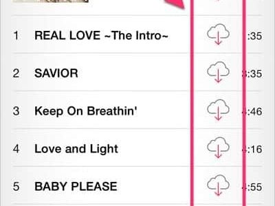 iPhoneのミュージックアプリで全ミュージックが表示されている場合の対処法