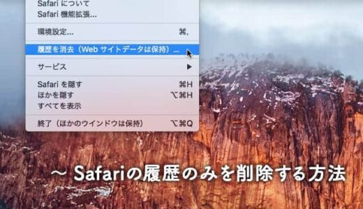 Safariのブラウズ履歴のみを削除する方法。Webサイトデータは保持する