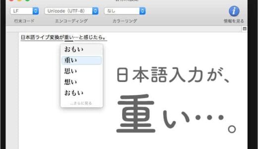 Macの日本語入力(ライブ変換)が遅くてストレスを感じたら試したい解決方法