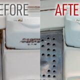 塩素系漂白剤で洗濯機を洗浄した結果　ビフォーとアフター比較写真