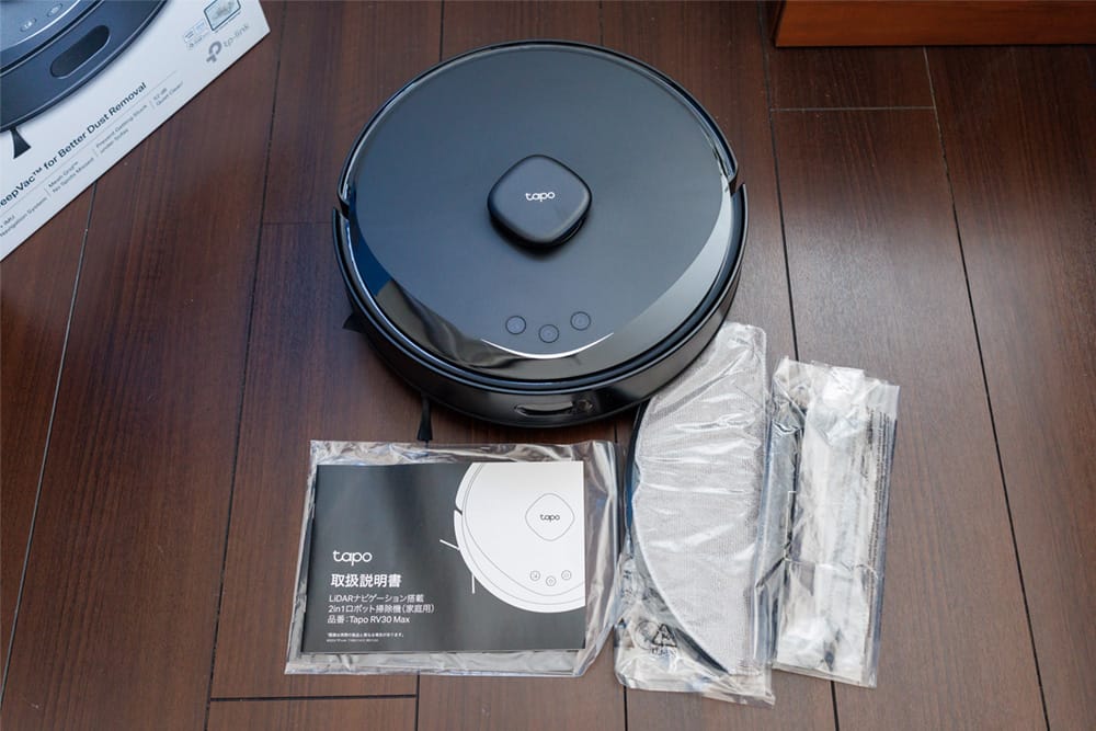 Tapo RV30 Max 本体と付属品