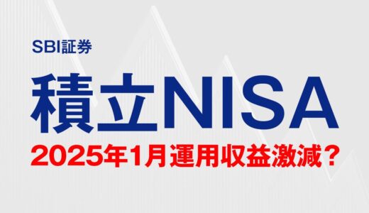 SBI証券 積立NISA 2025年1月に運用収益率が激減